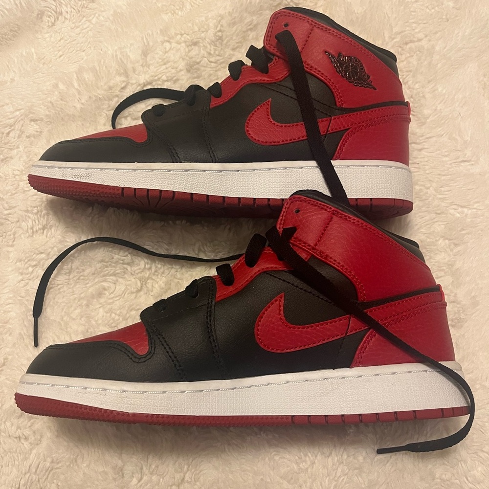 Red and Black Air Jordan 1 Sneakers